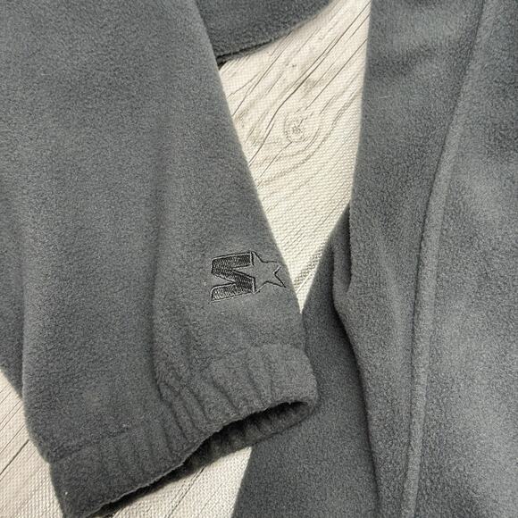 Starter Men’s Full Zip Gray Fleece Jacket Mock Collar and Pockets Size Large - Picture 4 of 4